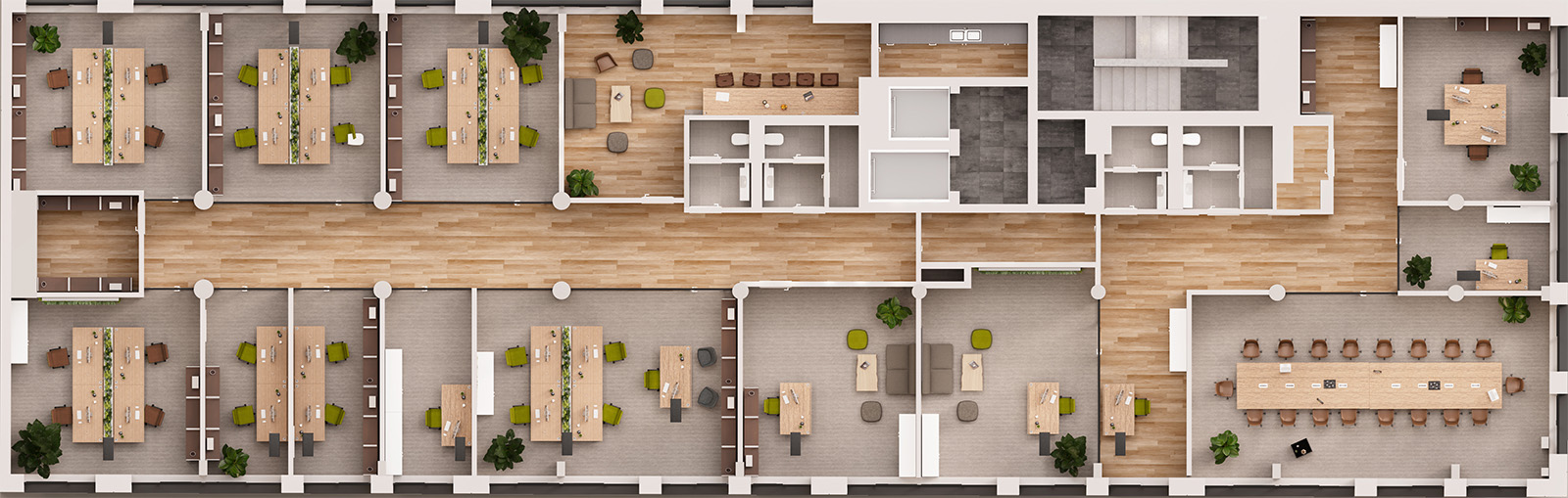 Office Cells Grundriss